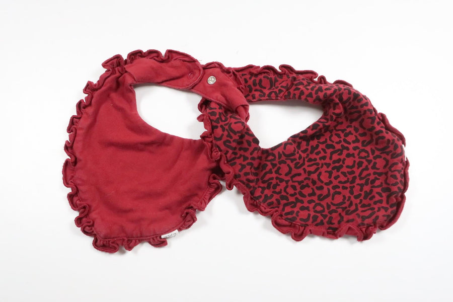 Zweierpack Lätzchen von Luca & Lola – Einheitsgröße – Burgunderrot