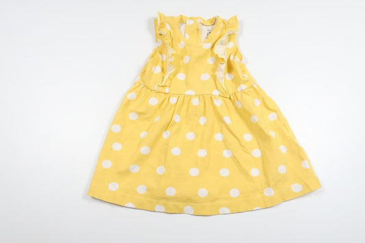 Polka dot dress from ICA I Love Eco - Size 68 - Yellow