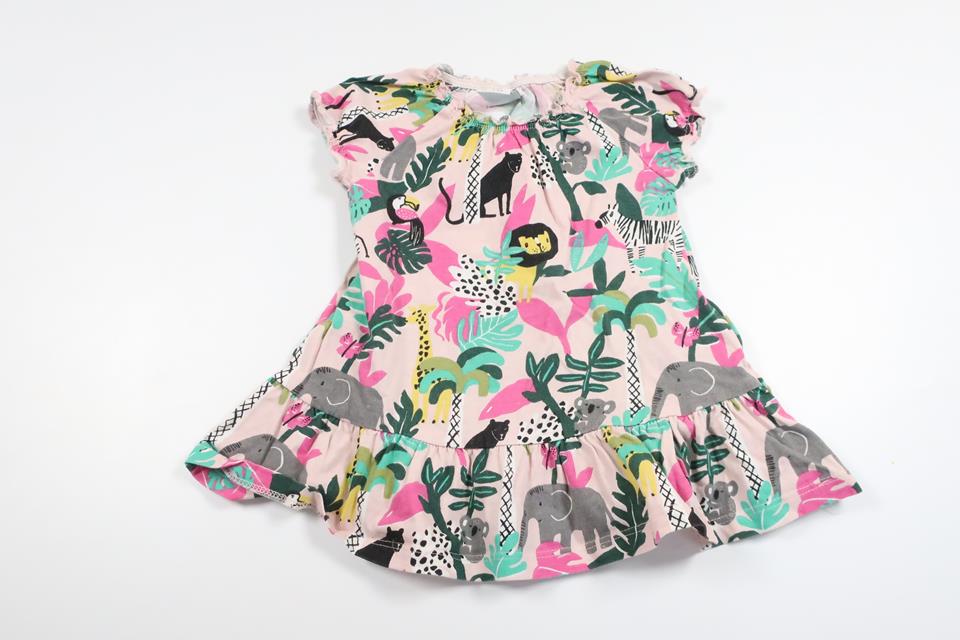 Dress with animals from Lindex - Size 62 - Pink