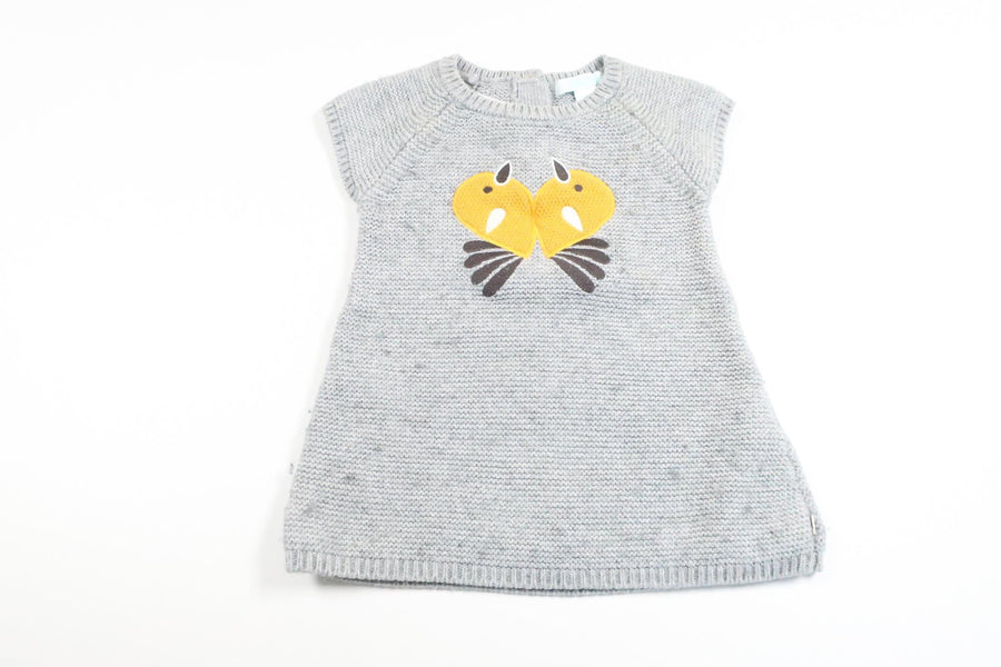 Strickkleid von Obaïbi – Größe 56/62 – Grau