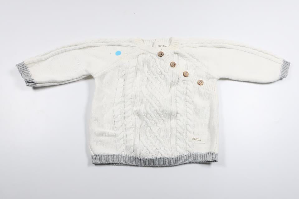 Strickpullover von Newbie – Größe 62 – Weiß