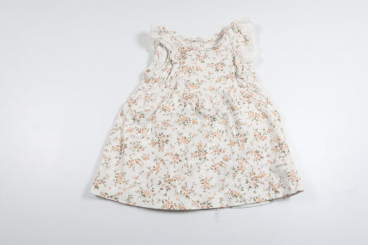 Geblümtes Kleid von Newbie – Größe 62 – Weiß