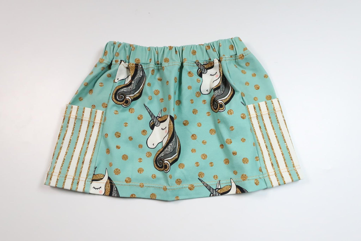 Rock mit Einhörnern von Unbekannt - Größe 98 - Blau