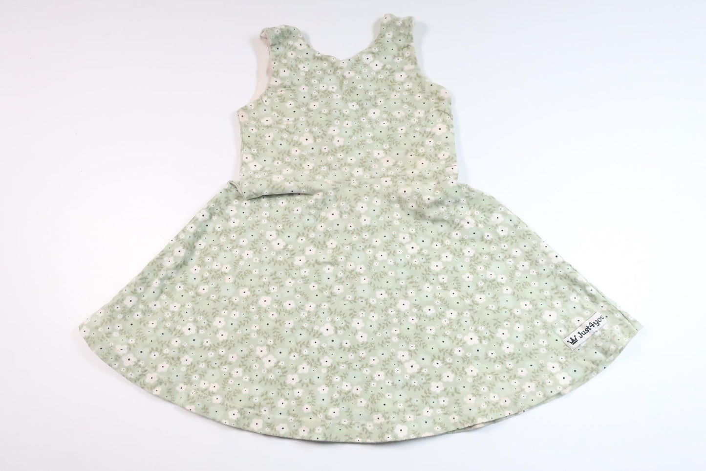 Geblümtes Kleid von unbekannter Marke – Größe 86/92 – Grün