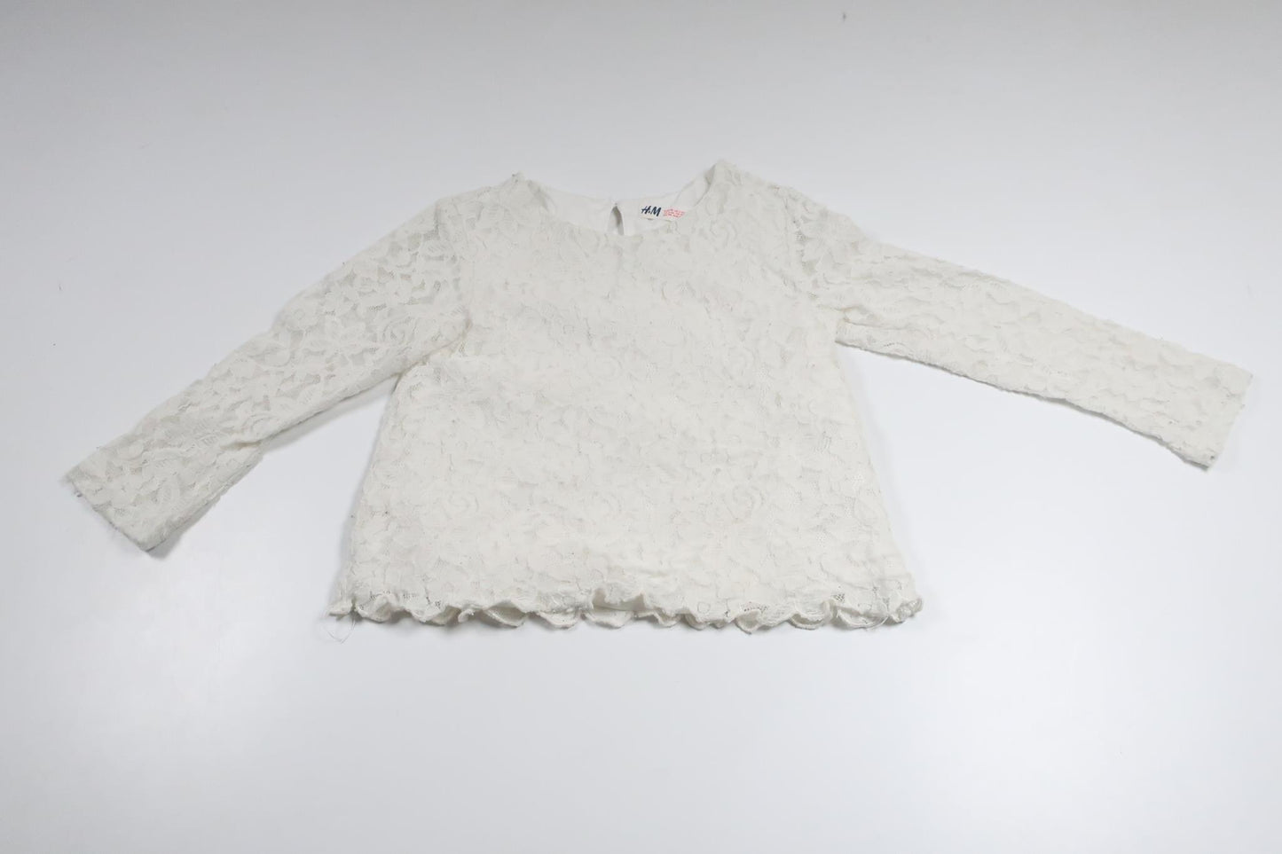 Sweater with lace from H&amp;M - Size 98 - White