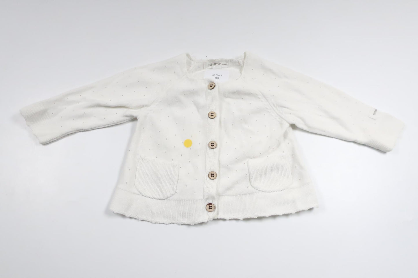 Strickjacke von Newbie – Größe 62 – Weiß