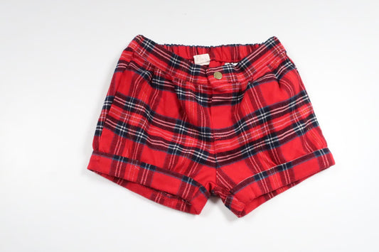 Checked shorts from H&amp;M - Size 68 - Red