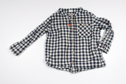 Checked shirt from Lindex - Size 92 - Navy blue