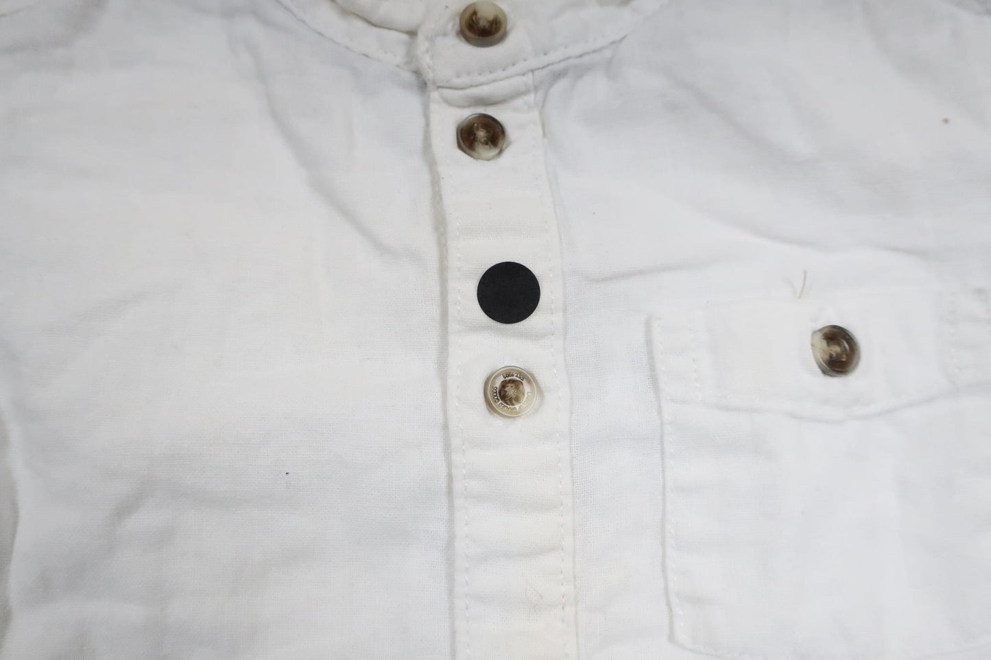 Linen mix shirt from H&amp;M - Size 80 - White
