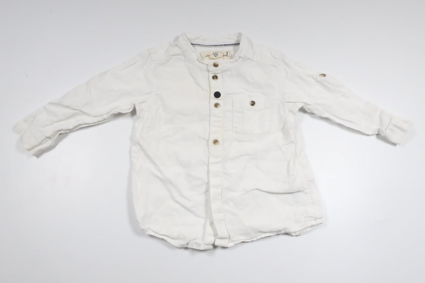 Linen mix shirt from H&amp;M - Size 80 - White