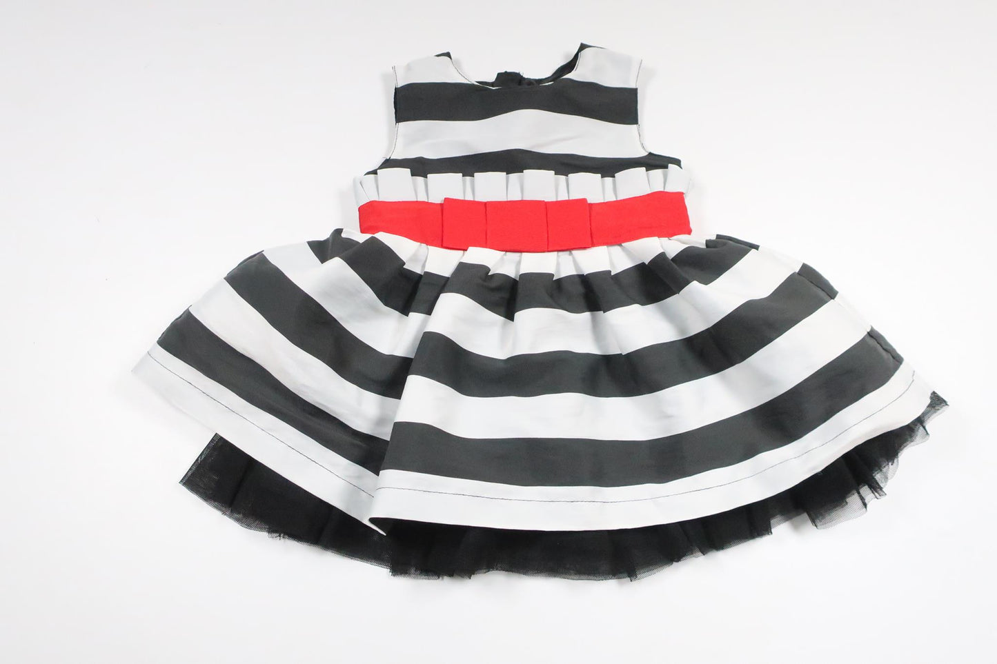 Striped party dress from Kappahl - Size 74 - White