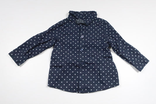 Shirt with built-in bow tie from La Redoute - Size 68 - Navy blue