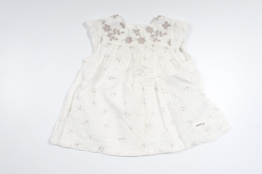 Geblümte Tunika von Newbie – Größe 62 – Weiß