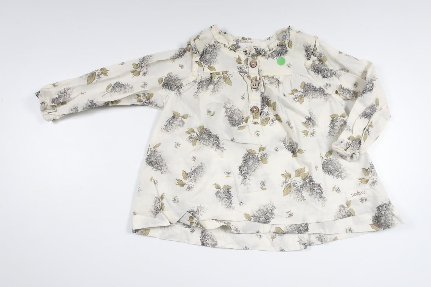 Geblümte Tunika von Newbie – Größe 68 – Cremeweiß