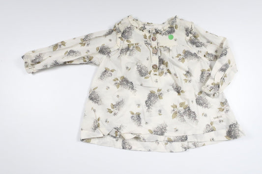 Geblümte Tunika von Newbie – Größe 68 – Cremeweiß