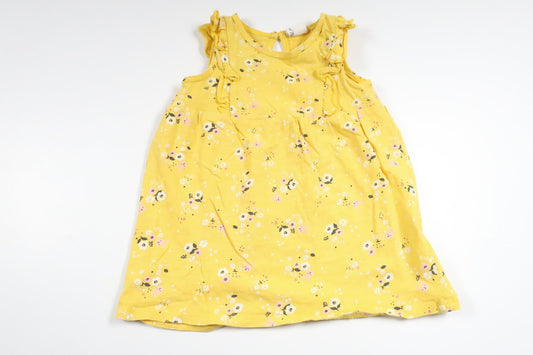 Blumenkleid von H&MM - Größe 68 - Gelb