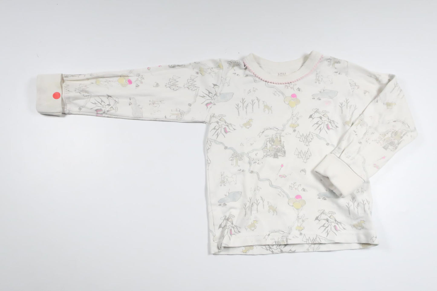 Pyjamapullover von Livly – Größe 86 – Weiß