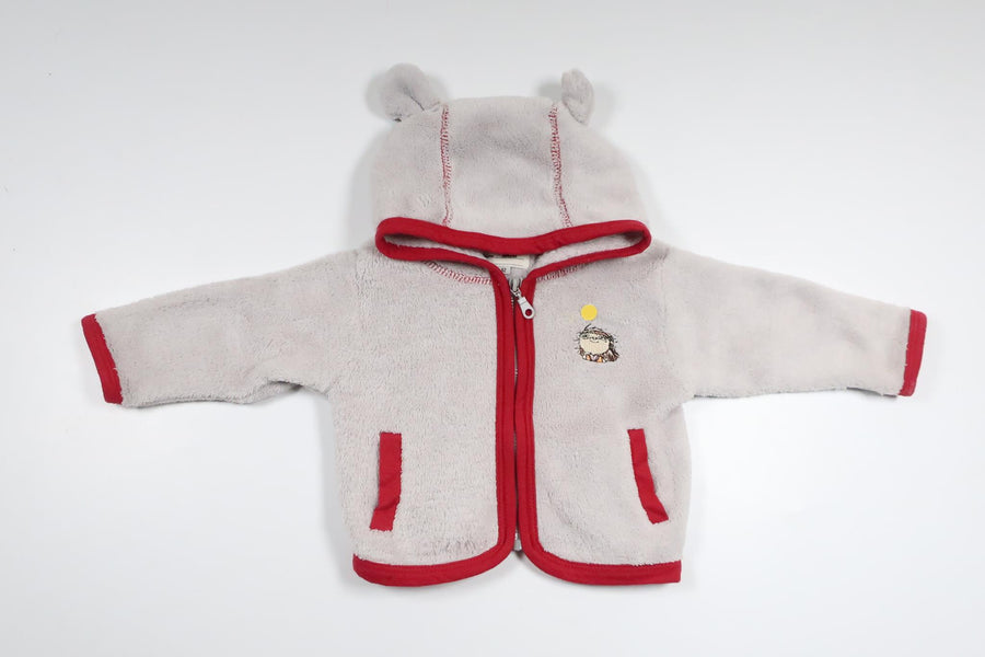 Fleece hooded jacket from Alfons Åberg - Size 62 - Grey