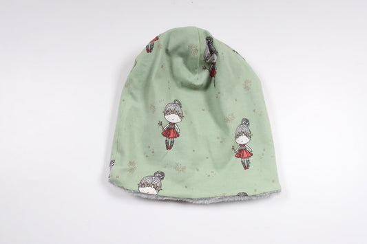 Fleecegefütterte Mütze von Kafare Design – Größe 62/68 – Grün