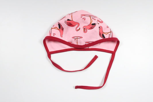 Helmmütze mit Flamingo-Motiv (Hersteller unbekannt) – Größe 50/56 – Rosa