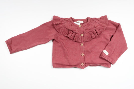 Strickjacke von Newbie – Größe 74 – Lila