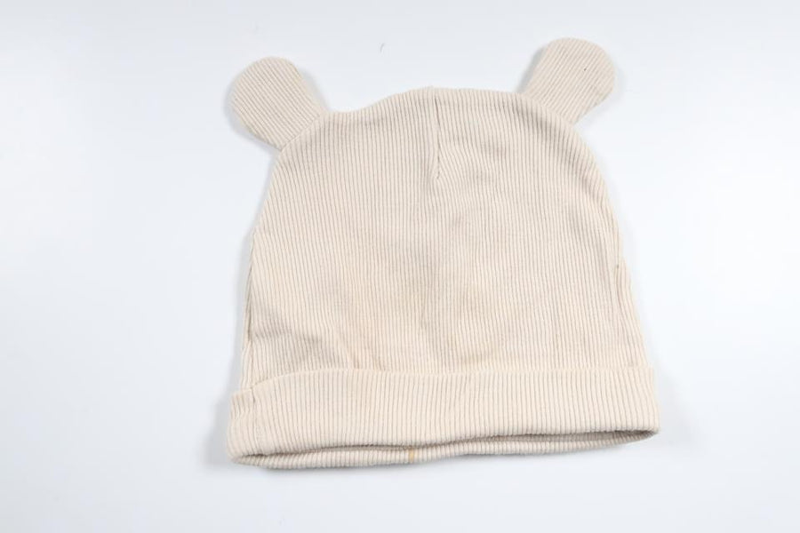 Gerippte Mütze mit Ohren, Hersteller unbekannt – Einheitsgröße – Beige