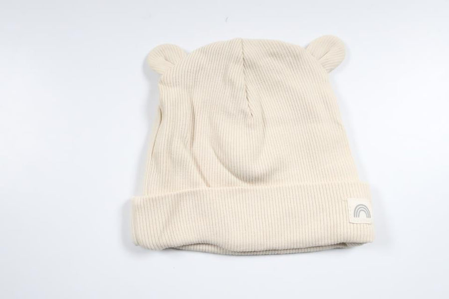 Gerippte Mütze von Lindex – Größe 36/68 – Beige