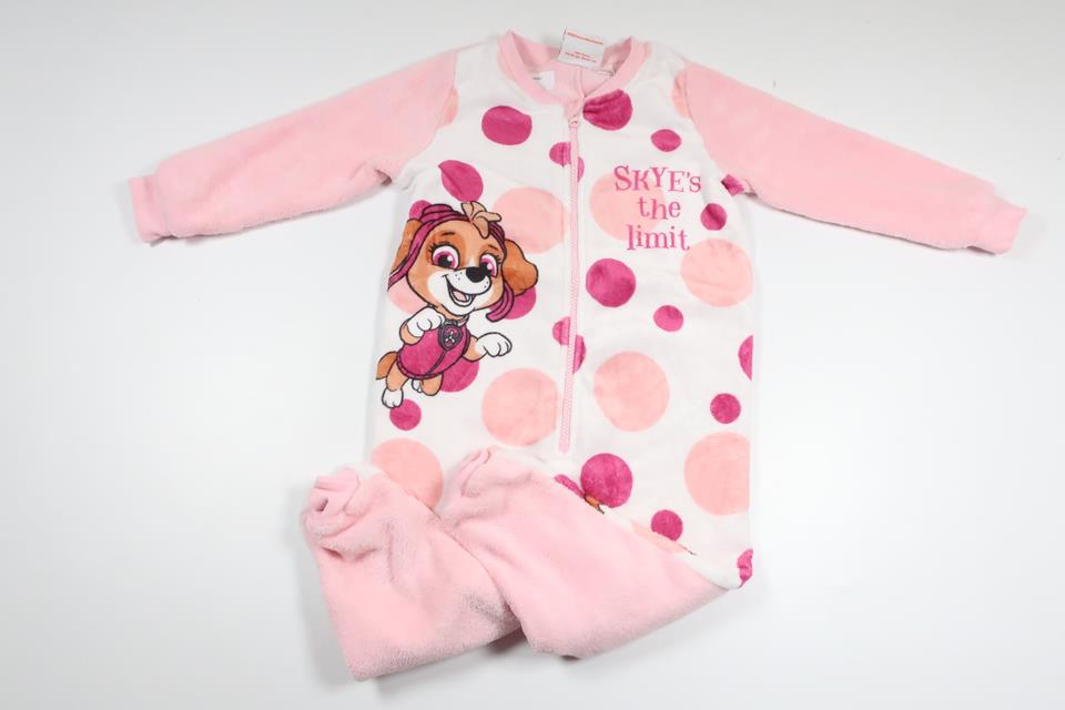 Fleece-Overall mit Paw Patrol-Motiv von Nickelodeon – Größe 98/104 – Rosa