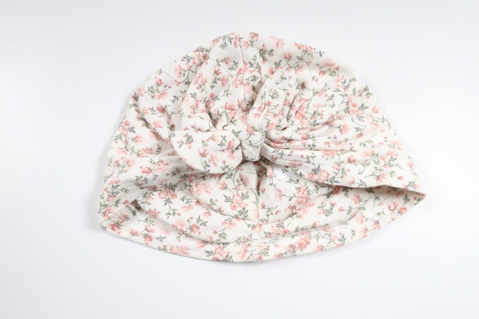 Blumen-Turban von Newbie – Größe 44/46 – Weiß