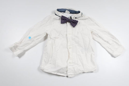 Shirt with removable bow tie from H&amp;M - Size 80 - White