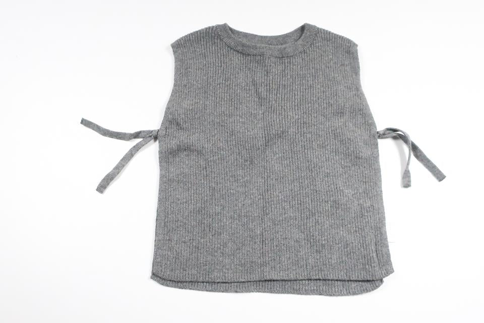 Weste (Holzweste zum Überziehen) aus Wollmischung von Minimarket – Größe 74/80 – Grau