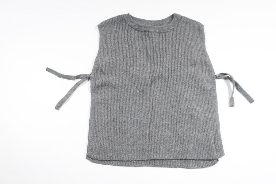 Weste (Holzweste zum Überziehen) aus Wollmischung von Minimarket – Größe 74/80 – Grau