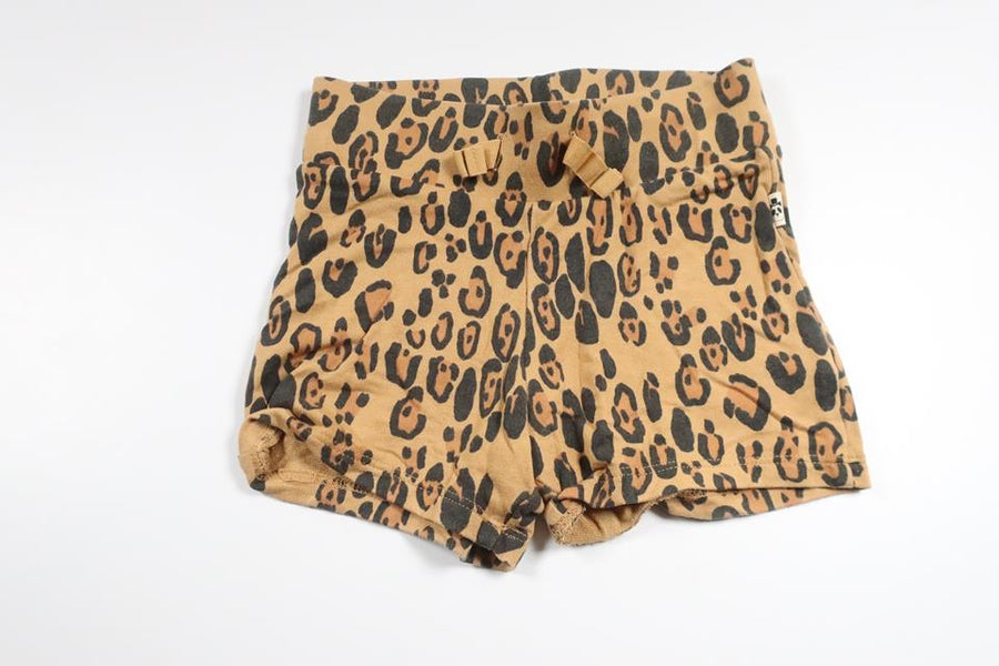 Leopard print shorts from Mini Rodini - Size 80/86 - Beige