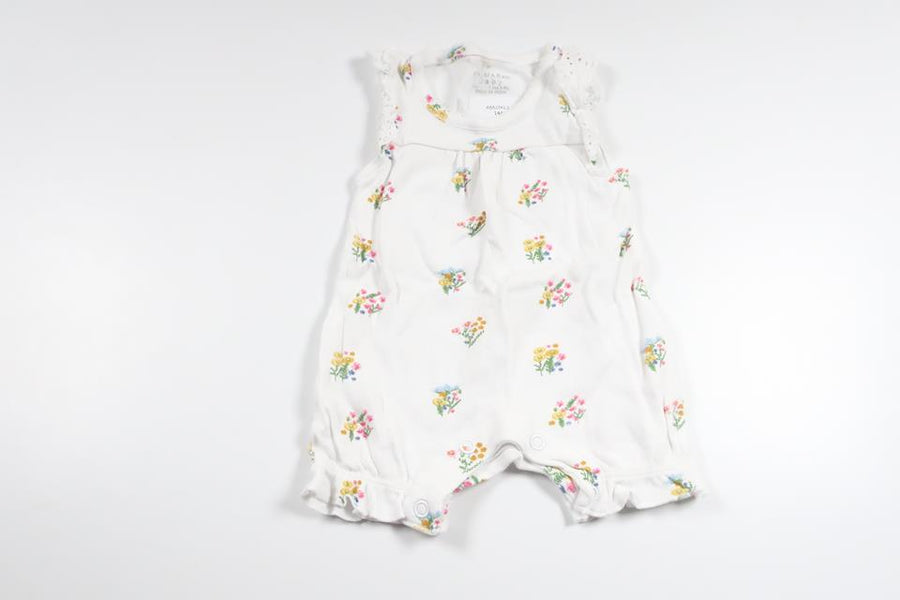 Geblümter Jumpsuit von Primark – Größe 50/56 – Weiß
