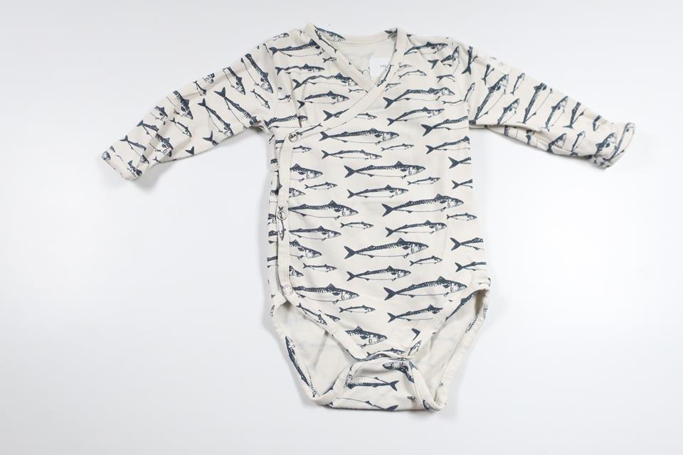 Wickelbody von Emma & Malena – Größe 62/68 – Weiß