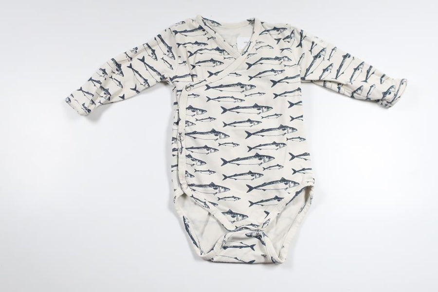 Wickelbody von Emma & Malena – Größe 62/68 – Weiß