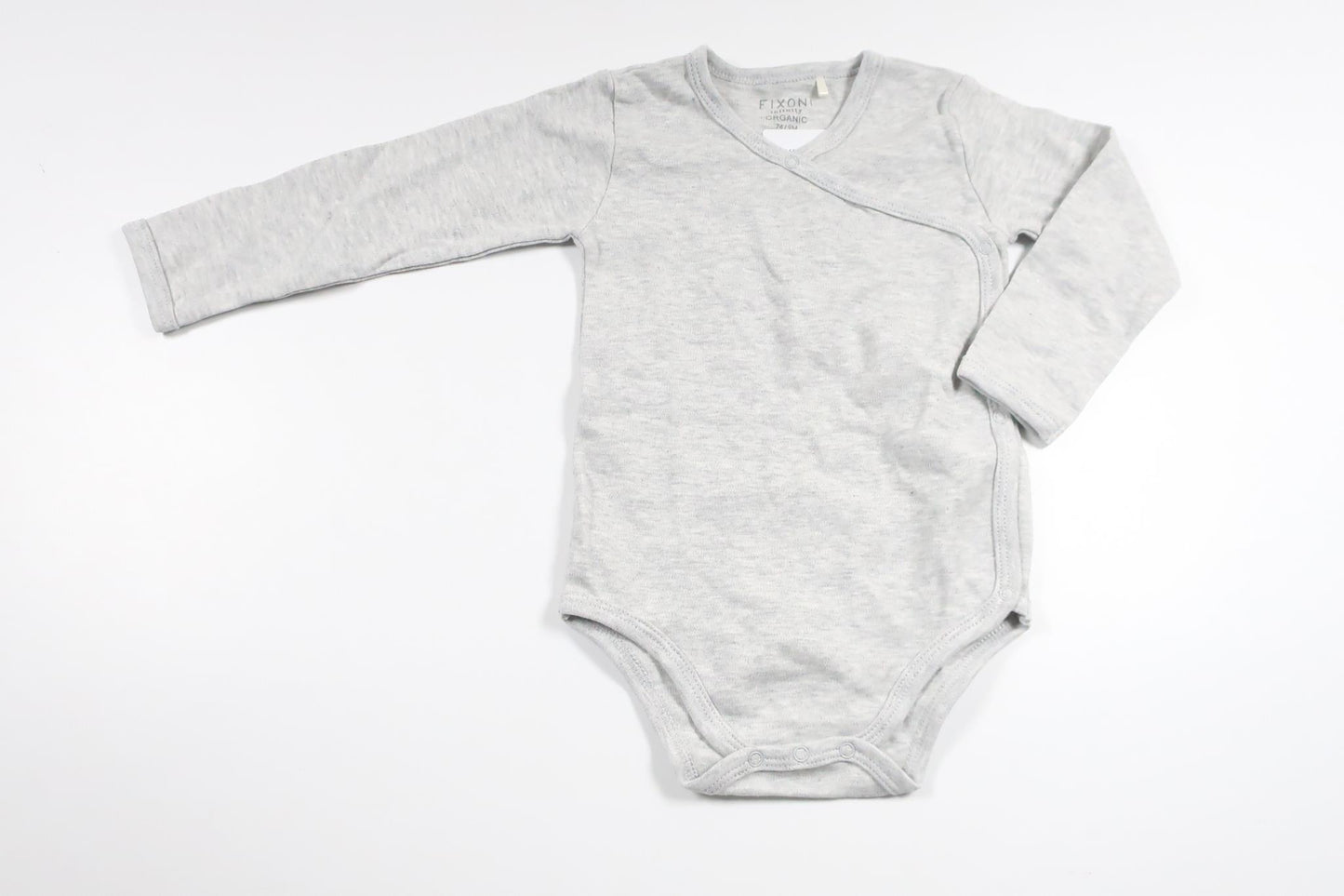 Wickelbody von Fixoni – Größe 74 – Grau