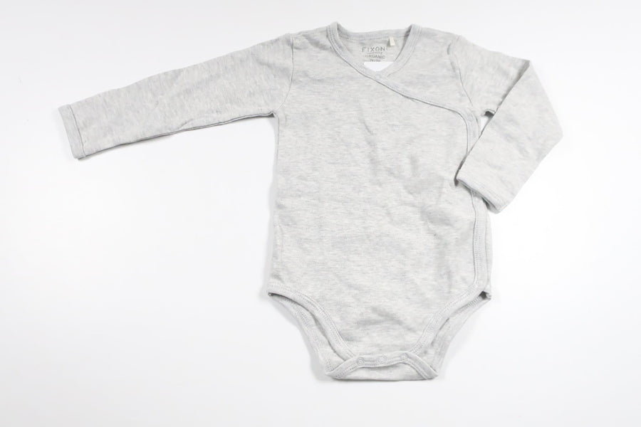 Wickelbody von Fixoni – Größe 74 – Grau