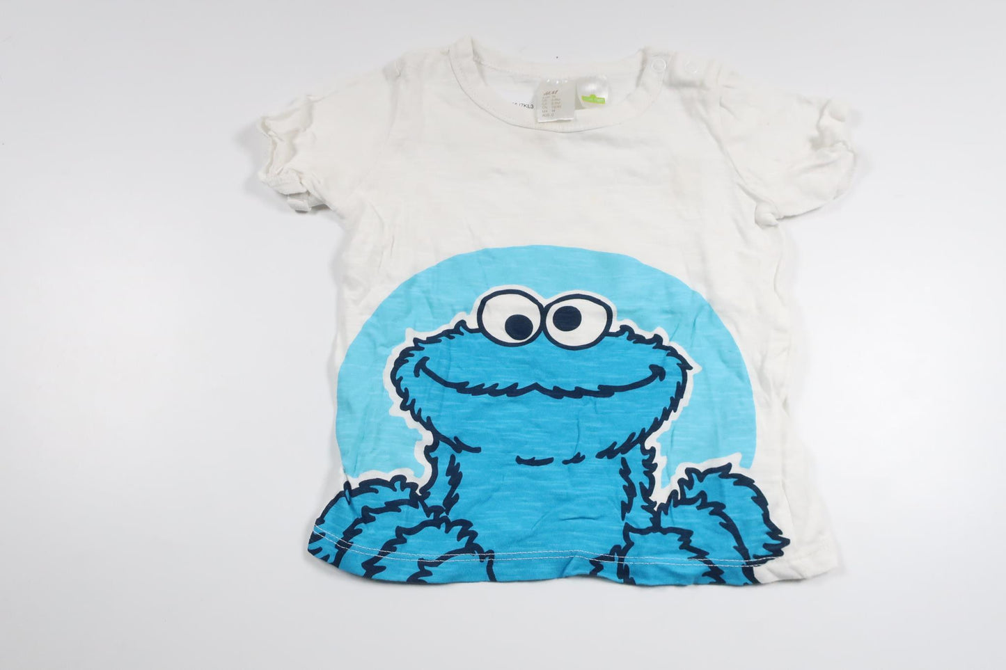 T-Shirt mit dem Krümelmonster von H&MM - Größe 74 - Weiß
