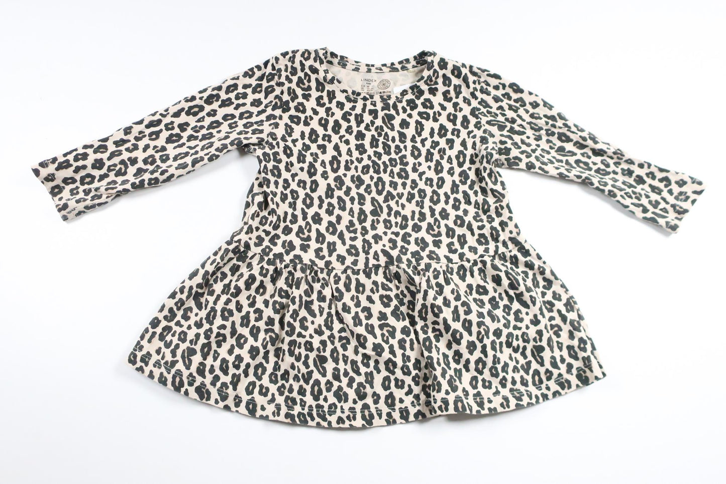 Leopardenkleid von Lindex – Größe 92 – Beige
