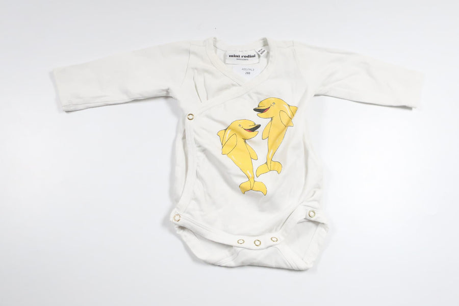 Wickelbody von Mini Rodini – Größe 50/56 – Weiß