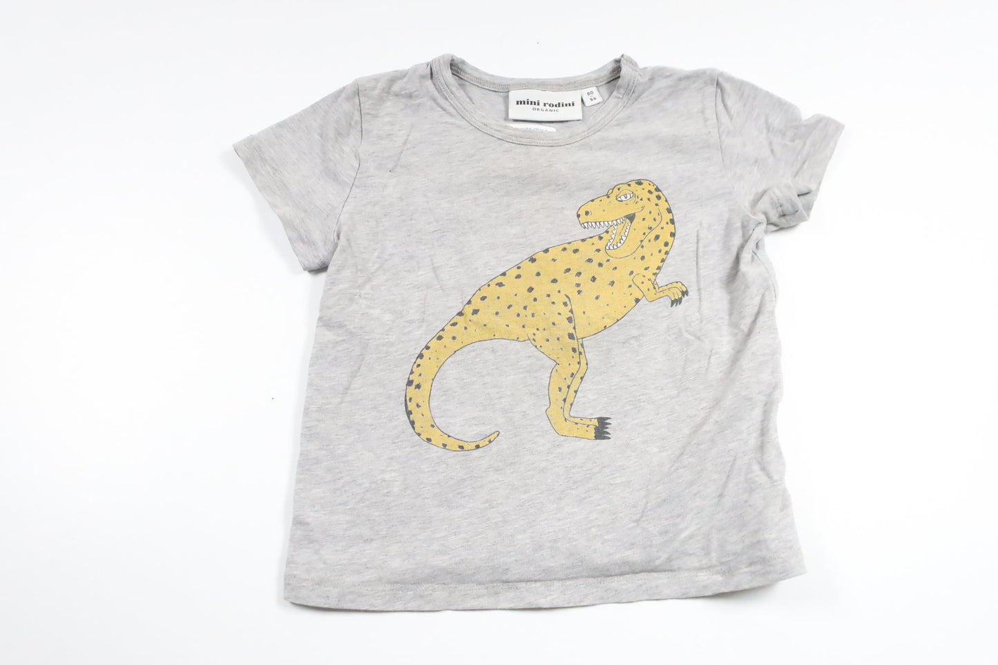T-shirt with T-Rex from Mini Rodini - Size 80/86 - Grey