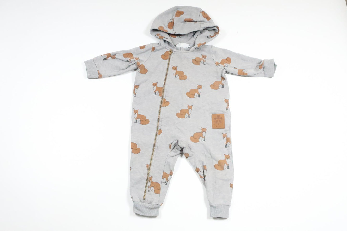 Jumpsuit with foxes from Mini Rodini - Size 68/74 - Grey