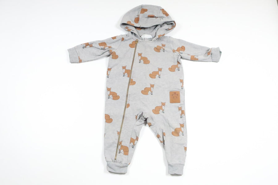 Jumpsuit with foxes from Mini Rodini - Size 68/74 - Grey