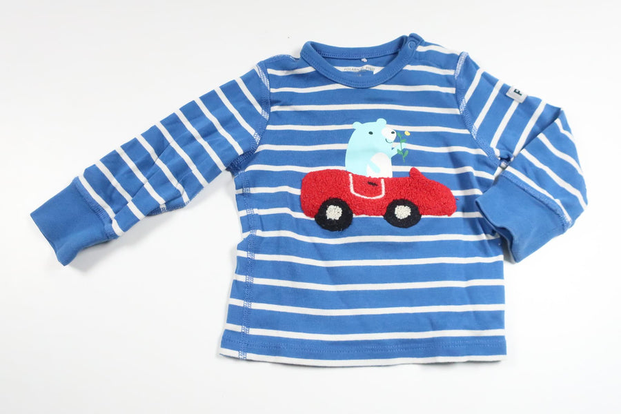 Gestreifter Pullover von Polarn o. Pyret – Größe 68 – Blau