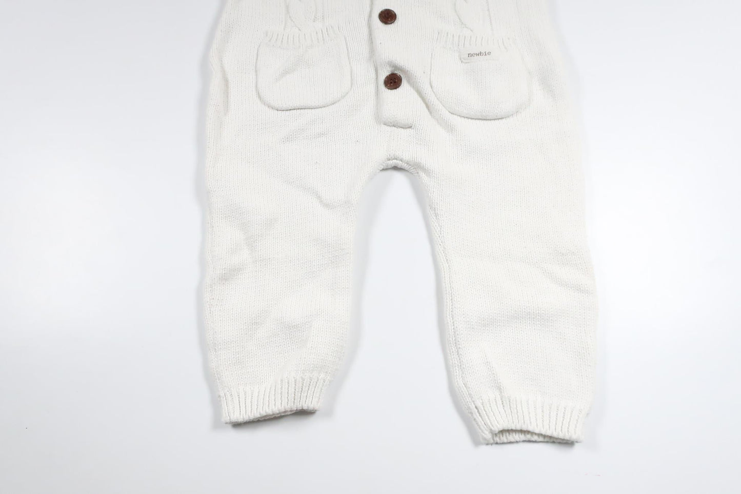 Strickoverall von Newbie – Größe 74 – Weiß