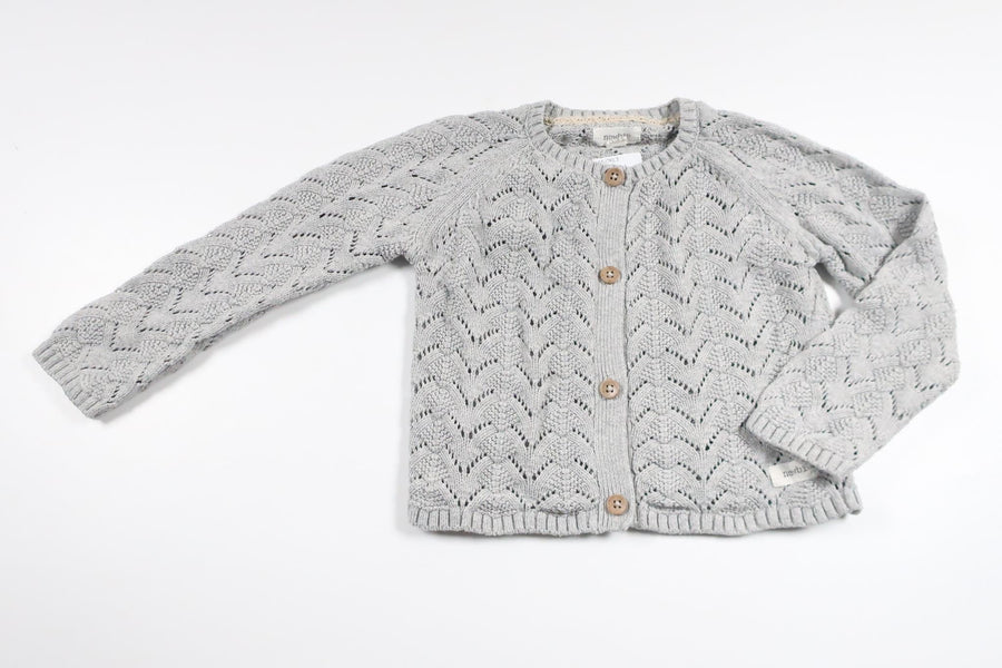 Strickjacke von Newbie – Größe 86 – Grau