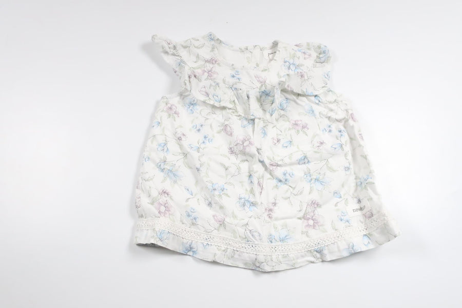 Geblümtes Kleid von Newbie – Größe 56 – Weiß