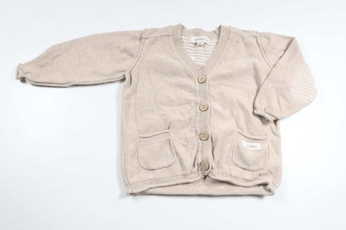Strickjacke von Newbie – Größe 80 – Beige