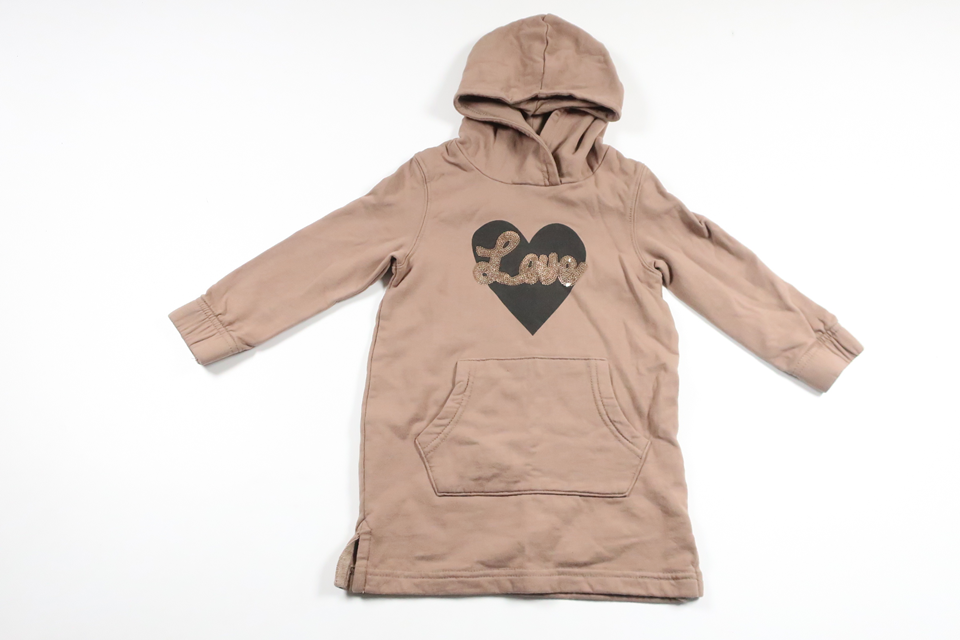 Sweatshirt dress with hood from Uniq Mini - Size 92 - Beige